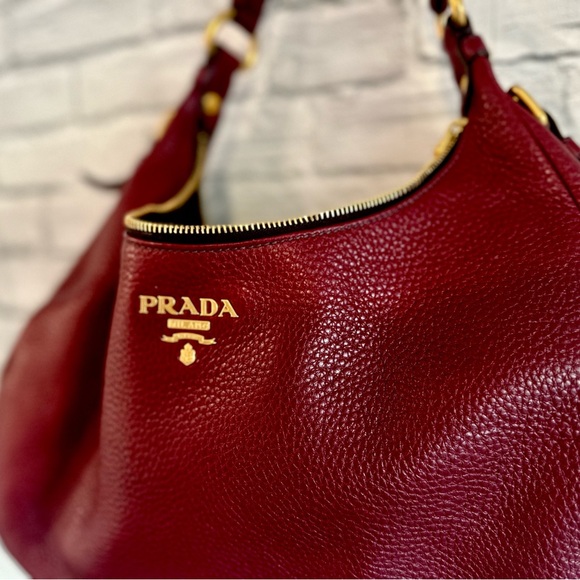 Prada Vitello Daino Hobo Bag BR4311 - Amaranto - Picture 2 of 14
